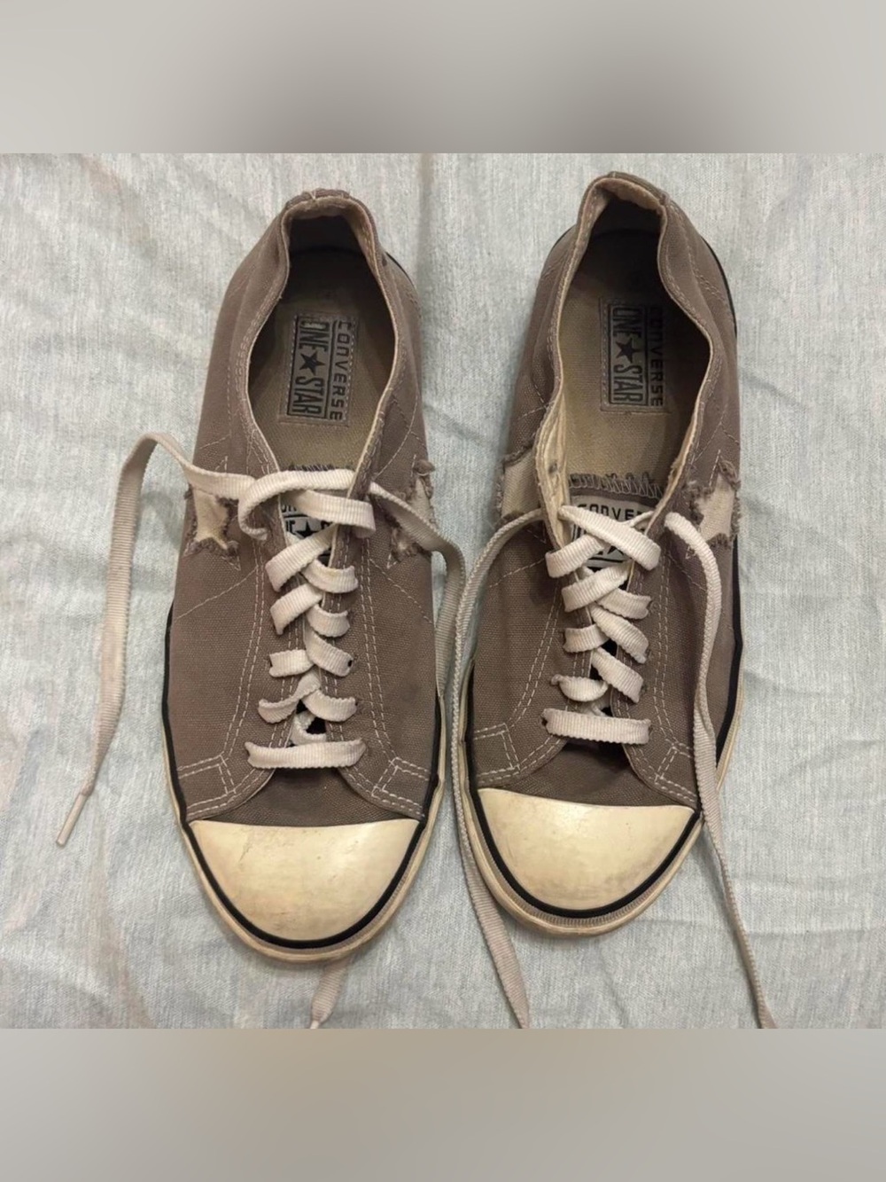 Dark Grey One Star Converse Low Tops
